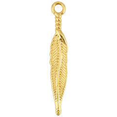 Golden Feather Charm