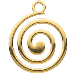 Golden Hurricane Charm Pendant