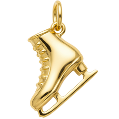Golden Ice Skate Charm