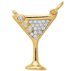 Golden Martini Glass Charm