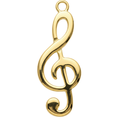 Golden Note Charm Pendant