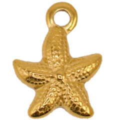 Golden Starfish Charm Pendant