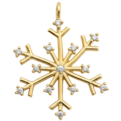 Golden Snowflake Charm