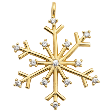 Golden Snowflake Charm