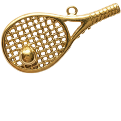Golden Tennis Rocket Charm