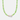 Green jade bead necklace with baroque pearl pendant on white background