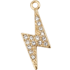 Crystal Lightning Bolt Charm
