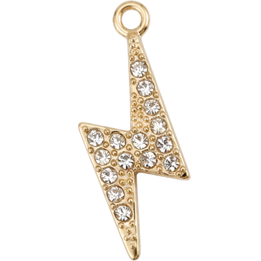 Crystal Lightning Bolt Charm