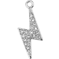 Crystal Lightning Bolt Charm