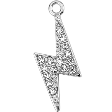 Crystal Lightning Bolt Charm