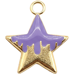 Melted Purple Star Charm Pendant