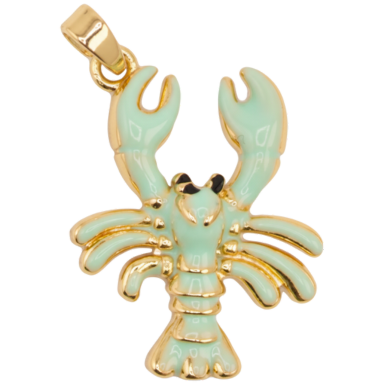 Mint Green Lobster Charm