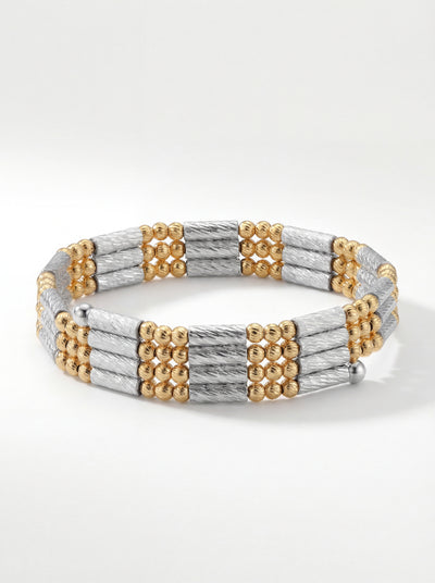 Multicolor magnetic chain bracelet in 925 sterling silver worn on wrist