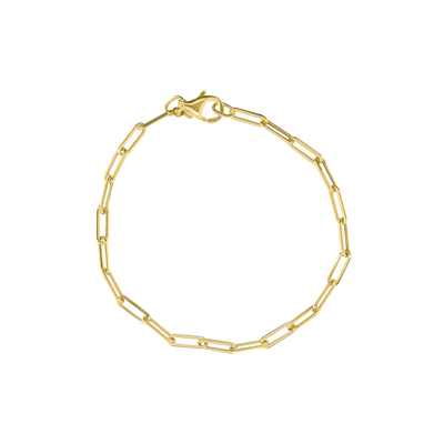 14k Gold Plated Paperclip Chain for Anklet