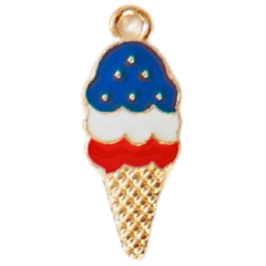Patriotic Ice Cream Charm