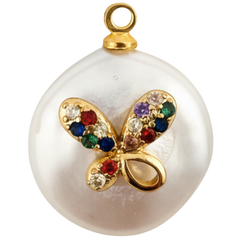 Pearl Butterfly Charm
