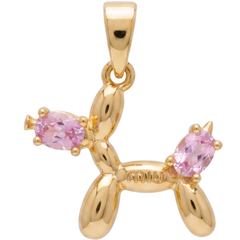 Pink Balloon Dog Charm