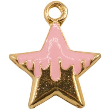 Melted Pink Star Charm
