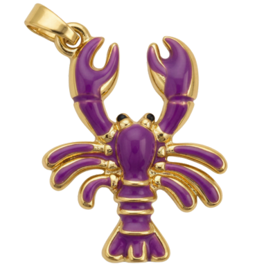 Purple Lobster Charm