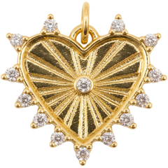 Radiant Heart Charm Pendant