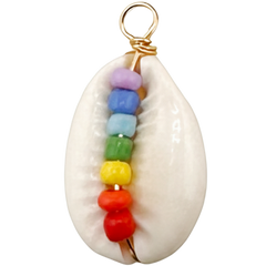 Rainbow Beads Shell Charm