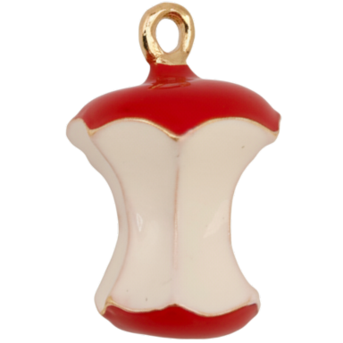 Bitten Red Apple Charm