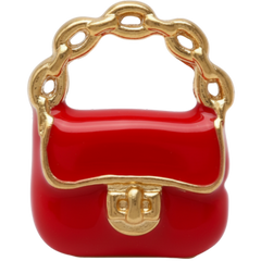 Red Bag Charm Pendant - Enamel Charm for Bracelets & Bags
