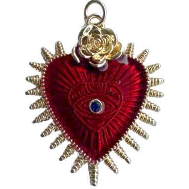Red Sacred Heart Charm