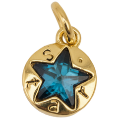 Navy Rounded Star Charm