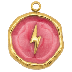 Ruby Bolt Coin Charm