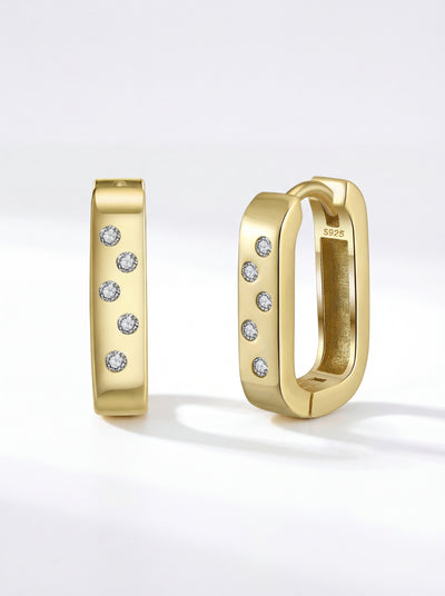 ShineLine Sterling Silver Huggie Earrings