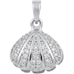 Silver Clam Shell Charm