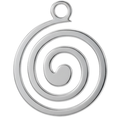 Silver Hurricane Charm Pendant