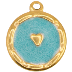 Sky Heart Coin Charm