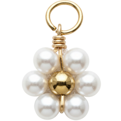 Tiny Pearl Blossom Charm