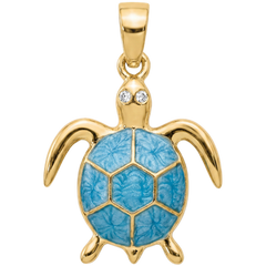 Turquoise Turtle Charm