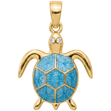 Turquoise Turtle Charm