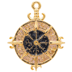 Viking Vegvisir Compass Charm
