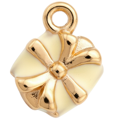 White Christmas Gift Box Charm
