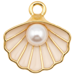 White Oyster Pearl Charm